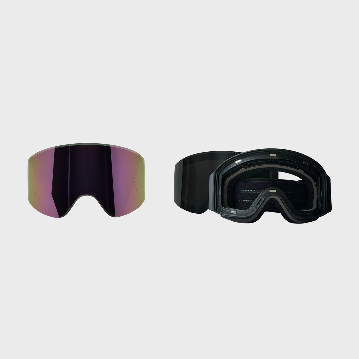 Black Skigoggles + Cherry Blossom Lens